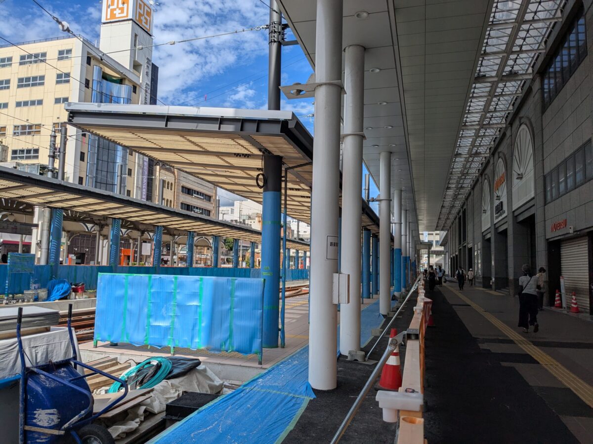 【再開発】松山市駅前広場整備状況|愛媛県松山市