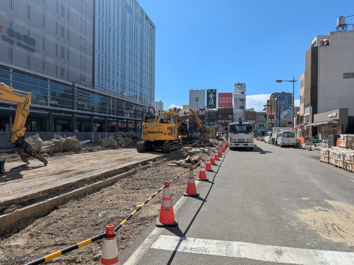 【再開発】松山市駅前広場整備状況｜愛媛県松山市
