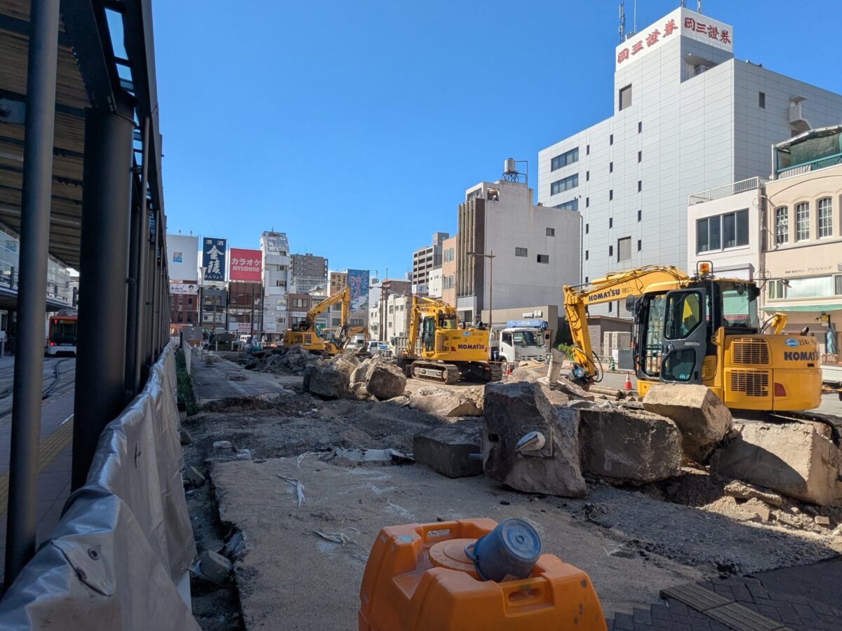【再開発】松山市駅前広場整備状況｜愛媛県松山市