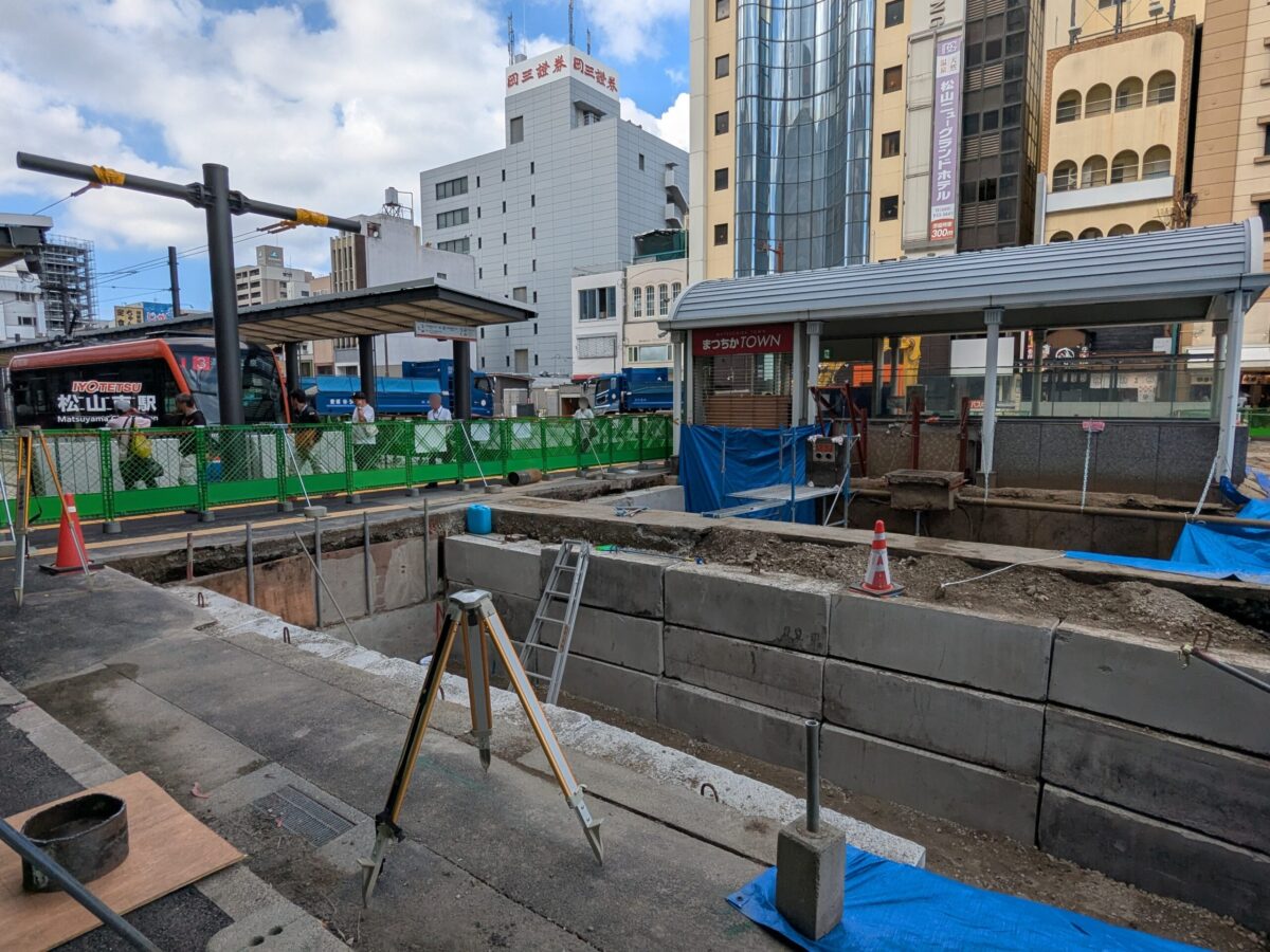 【再開発】松山市駅前広場整備状況|愛媛県松山市