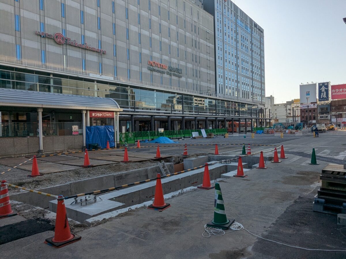 【再開発】松山市駅前広場整備状況|愛媛県松山市