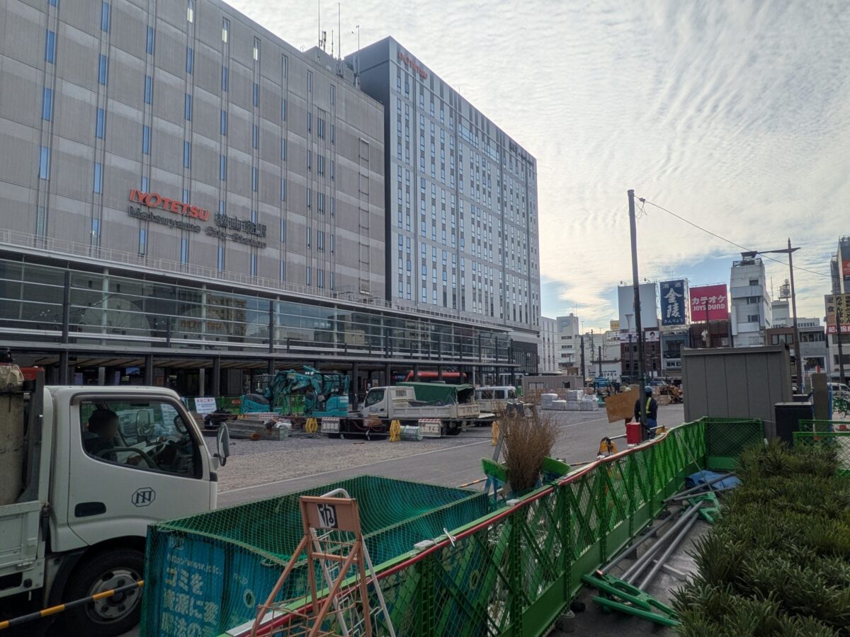 【再開発】松山市駅前広場整備状況|愛媛県松山市