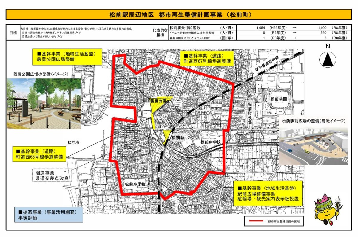 松前駅周辺地区　都市再生整備計画事業（松前町）