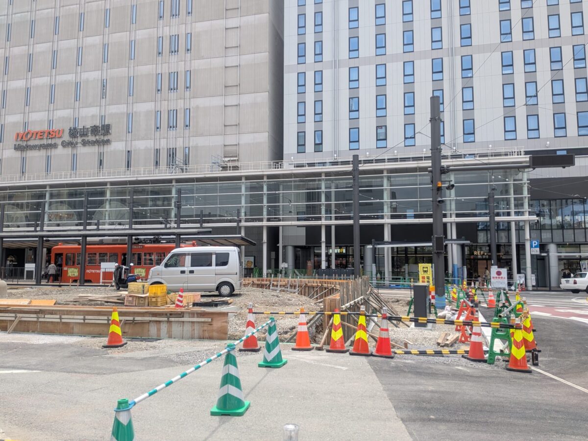 【再開発】松山市駅前広場整備状況｜愛媛県松山市
